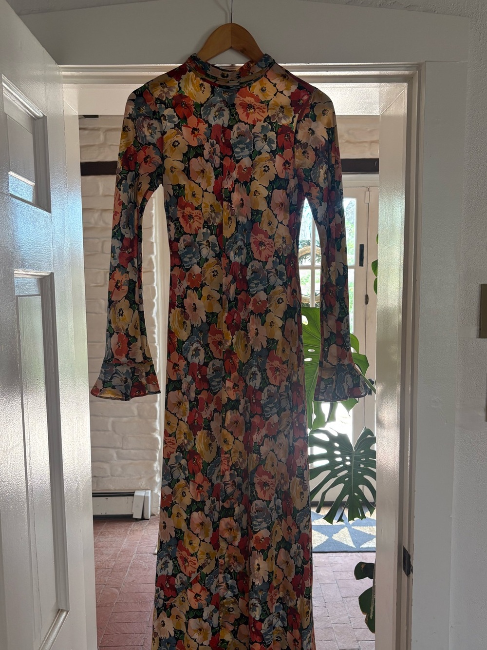 RARE Doen Musetta Silk Dress, in Poppy Meadow, XS - Picture 15 of 15